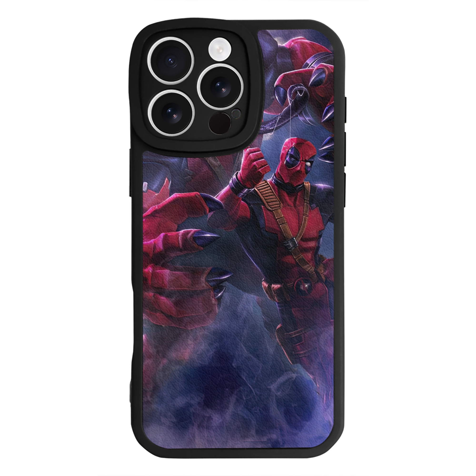 （画像用） Deadpool デッドプール 【iPhone 16シリーズ対応】シリコンスマホケース（レザー調） 材質：シリコン